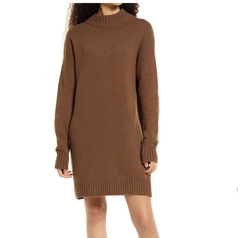 BP. Easy Crewneck Long Sleeve Sweater Dress Brand New